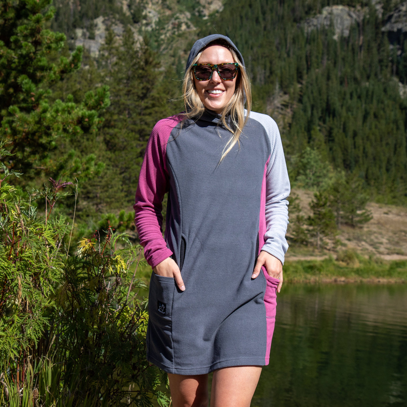 Women's CAMP Microgrid Fleece Dress | SkyGOAT