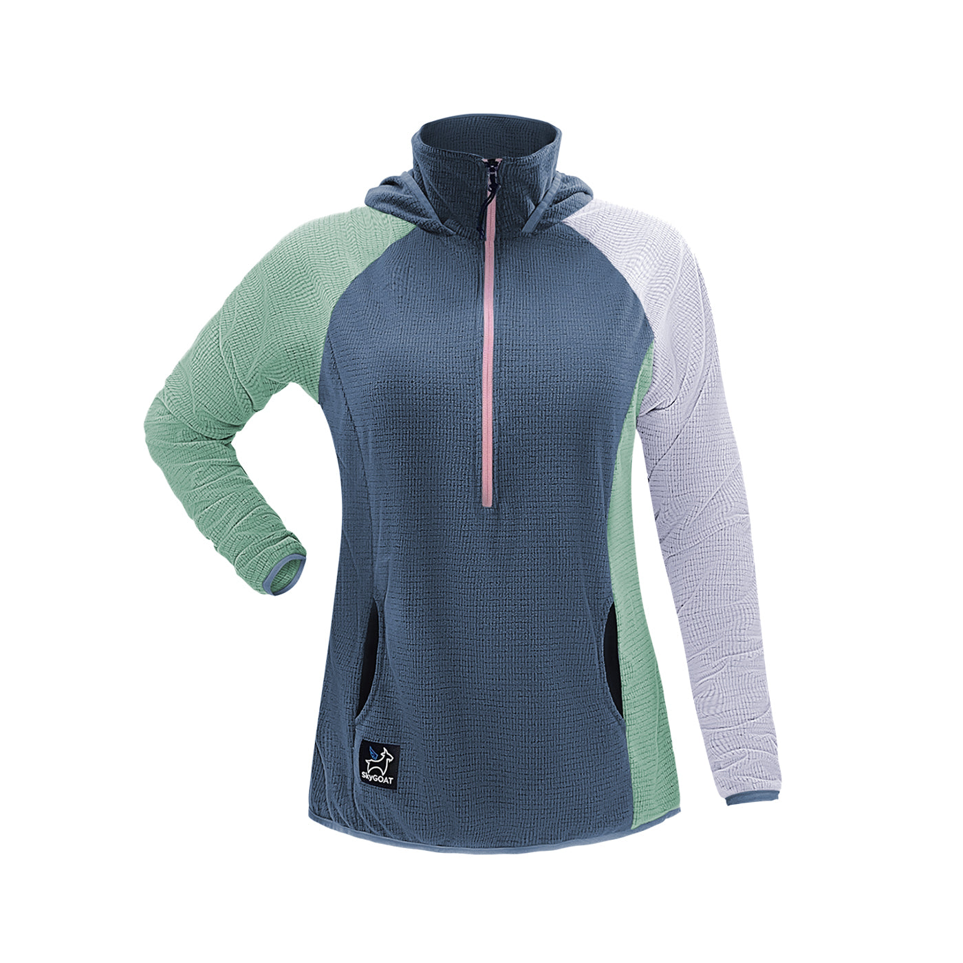 Women's CAMP Half-Zip Microgrid Hooded Pullover Ultralight 115