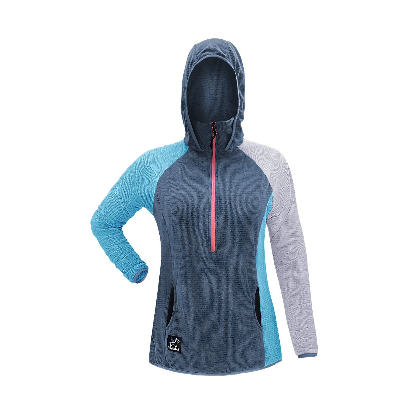 Women's CAMP Half-Zip Hooded Microgrid Fleece Pullover | Outdoor