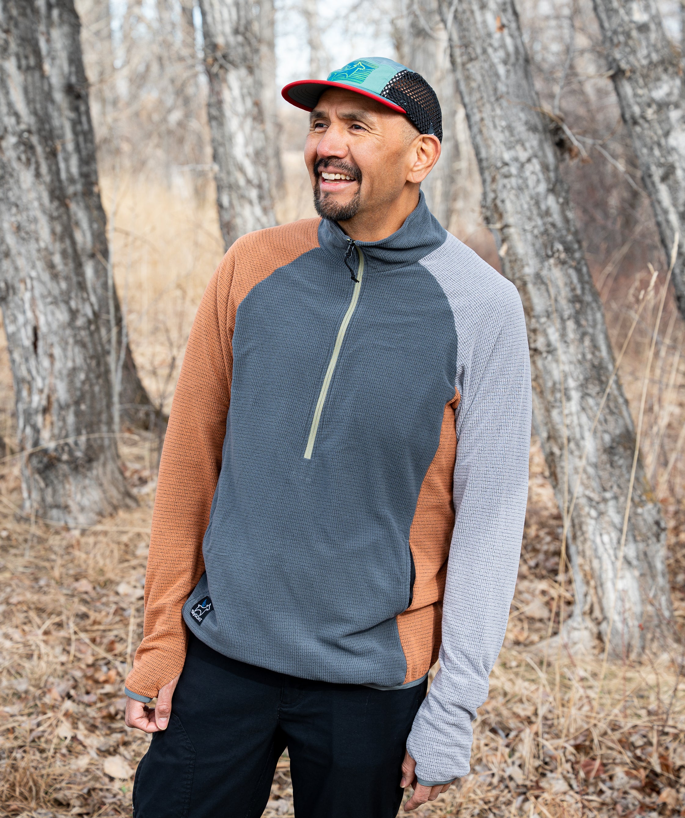 Men's Microgrid Fleece CAMP Half-Zip Pullover Ultralight 115 – SkyGOAT
