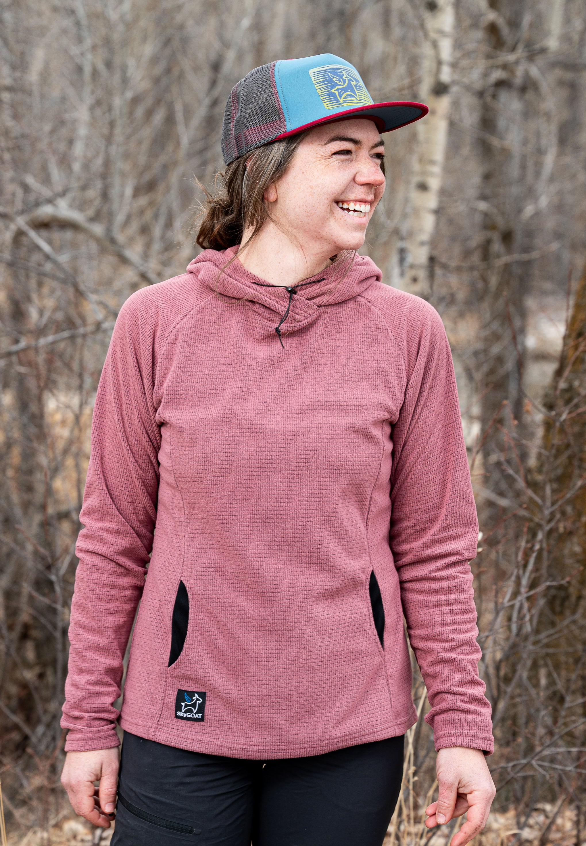 Women's Microgrid Fleece Hoodie for Hiking & Camping | SkyGOAT