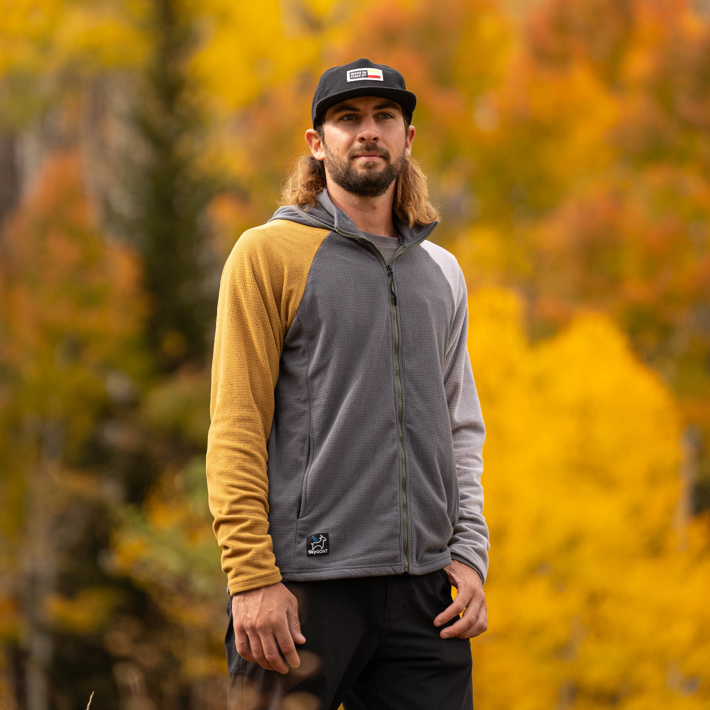 Men's CAMP Hooded Microgrid Fleece Jacket | SkyGOAT